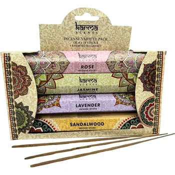 Čajovna ARÔME Karma Dárkové balení vonných tyčinek (MIX vůní) 4 x 14 ks