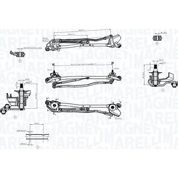 Motorek stěrače a odstřikovače Tyčoví stěračů MAGNETI MARELLI 085570740010