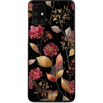 Pouzdro na mobilní telefon Lesklý kryt Mobiwear Glossy - Samsung Galaxy M31s - G171G Zlatavé lístky a květy (Prémiové lesklé pouzdro, obal, kryt Mobiwear Glossy na mobil Samsung Galaxy M31s - G171G Zlatavé lístky a květy, materiál Plast + TPU silikon - krytí po všech stranách,)
