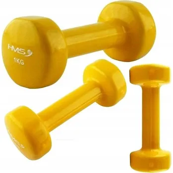 Potažené/pogumované jednoruční činky s pevnou hmotností HMS 1x 1 kg