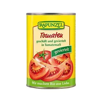 Sušená zelenina Rapunzel Rajčata loupaná krájená 400g bio BIO VEGAN BEZLEPEK Množství: 1 ks