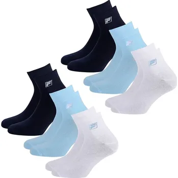 Pánské ponožky Ponožky FILA Quarter Socks 6-pack Unisex sky 35-38