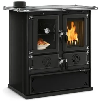 Sporák na tuhá paliva La Nordica Rosetta Sinistra 5.0 Steel černá