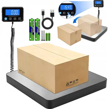 Kuchyňská váha ELEKTRONICKÁ SKLADOVÁ OBCHODNÍ PLATOVÁ VÁHA LCD 200KG + AKUMULÁTOR