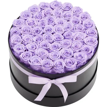 umělá květina Vevor Konzervované růže, 50 ks, levandulově fialové, dlouhodobě zachované