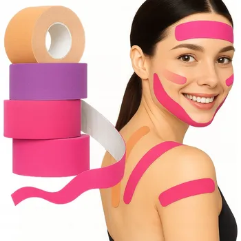 Tejpovací páska 4x Páska na obličej Tejpy Kineziologická páska Náplasti 2,5 cm pro tejpování obličeje