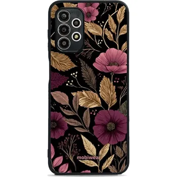Pouzdro na mobilní telefon Lesklý kryt Mobiwear Glossy - Samsung Galaxy A13 4G - G170G Fialová kvítka (Prémiové lesklé pouzdro, obal, kryt Mobiwear Glossy na mobil Samsung Galaxy A13 4G - G170G Fialová kvítka, materiál Plast + TPU silikon - krytí po všech stranách, neošoupatelný)