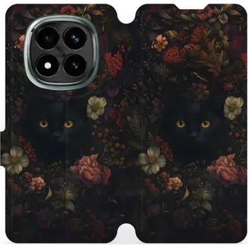 Pouzdro na mobilní telefon Flipové pouzdro Mobiwear - Xiaomi Redmi Note 14 Pro Plus 5G - V161S Temné kočky (Knížkové flip pouzdro, obal, kryt na mobil Xiaomi Redmi Note 14 Pro Plus 5G - V161S Temné kočky, materiál Umělá kůže + TPU - ochrana 360°, stojánek, silikonová vanička,)