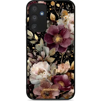 Pouzdro na mobilní telefon Lesklý kryt Mobiwear Glossy - Samsung Galaxy A36 5G - G169G Zlatavé kvítky (Prémiové lesklé pouzdro, obal, kryt Mobiwear Glossy na mobil Samsung Galaxy A36 5G - G169G Zlatavé kvítky, materiál Plast + TPU silikon - krytí po všech stranách, neošoupatelný)