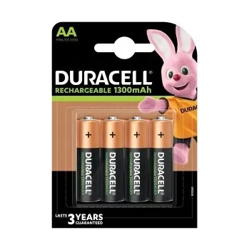Nikl-metalhydridové (NiMH) Nabíjecí Baterie Duracell AA (R6) 1300 mAh 4 ks