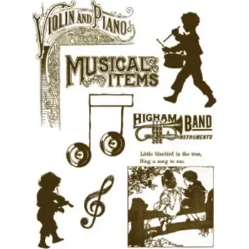 Dětské razítko Gelová razítka - Malí muzikanti + texty