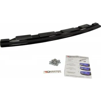 Autodíl Maxton Design středový spoiler zadního nárazníku bez žebrování pro BMW řada 5 F10- F11, černý lesklý plast ABS, pro dvojité koncovky na obou stranách