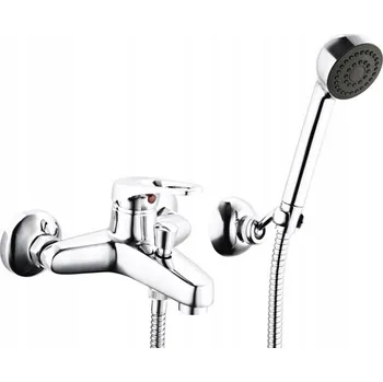 Vodovodní baterie Jednopáková nástěnná vanová a sprchová baterie DIAMOND Kreta, stříbrná