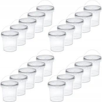 Dóza na potraviny Kbelík s víkem 20x 1 L plastový kbelík GARRONDA Atest pro styk s potravinami