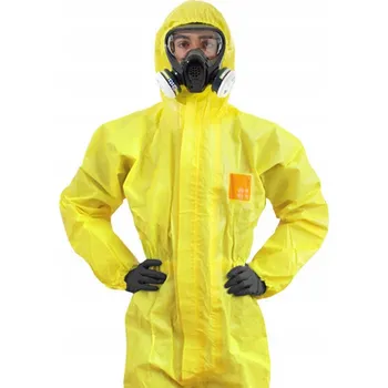 Pracovní obuv VODĚODOLNÝ OCHRANNÝ KOMBINEZON PROTI KYSELINÁM A ZÁSADÁM L ŽLUTÝ