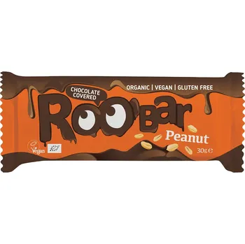 Čokoládová tyčinka Roo’bar Arašídová tyčinka s čokoládou 30 g bio BIO VEGAN BEZLEPEK Množství: 1 ks