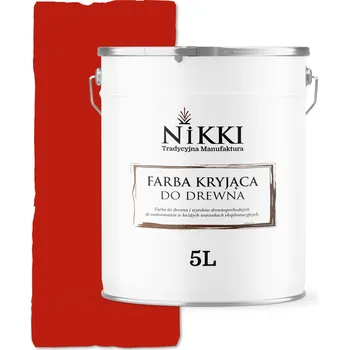 Lak na dřevo BARVA NA DŘEVO KRYCÍ NA DVEŘE RENOVACE ČERVENÁ RAL3020 POLOMAT 5L UV