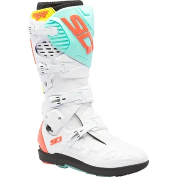 Moto obuv SIDI boty CROSSFIRE 3 SRS white/fluo mint/fluo coral - 41