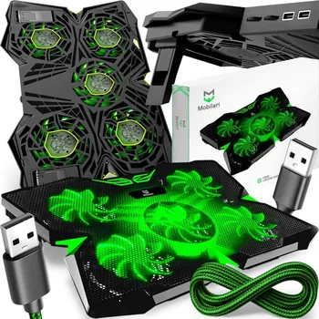 Chladicí podložka pod notebook 10-17" s 5 LED ventilátory