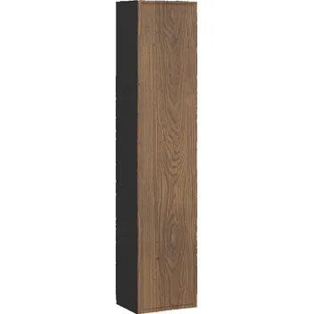 Koupelnový nábytek Vysoká závěsná koupelnová skříňka TALIA CASELLA 80-30-1D DUB / ČERNÁ