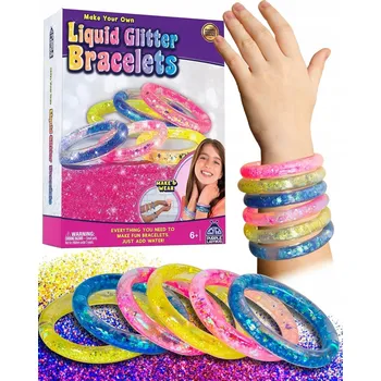 kreativní sada Kreativní sada na výrobu náramků se třpytkami 12 Kusů!