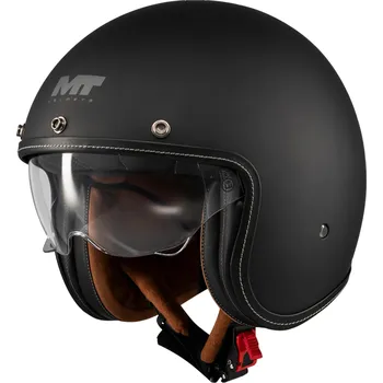 Helma na motorku MT Helmets Otevřená helma na motorku MT Lemans 2 SV S Pure A1 matná černá M