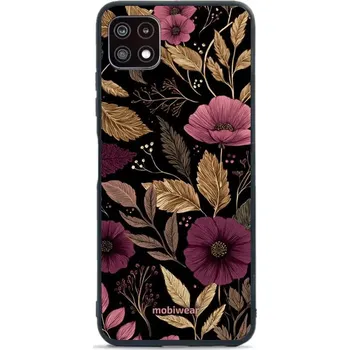 Pouzdro na mobilní telefon Lesklý kryt Mobiwear Glossy - Samsung Galaxy A22 5G - G170G Fialová kvítka (Prémiové lesklé pouzdro, obal, kryt Mobiwear Glossy na mobil Samsung Galaxy A22 5G - G170G Fialová kvítka, materiál Plast + TPU silikon - krytí po všech stranách, neošoupatelný)