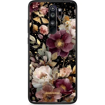 Pouzdro na mobilní telefon Lesklý kryt Mobiwear Glossy - Xiaomi Redmi Note 8 Pro - G169G Zlatavé kvítky (Prémiové lesklé pouzdro, obal, kryt Mobiwear Glossy na mobil Xiaomi Redmi Note 8 Pro - G169G Zlatavé kvítky, materiál Plast + TPU silikon - krytí po všech stranách, neošoupateln