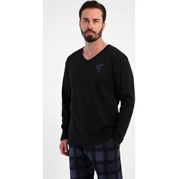 Pánské pyžamo Pánské pyžamo dlouhé Vienetta Secret Erik černá XL