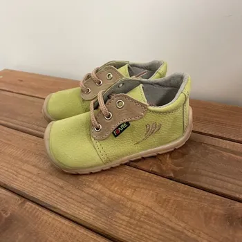 Capáčky DĚTSKÉ CELOROČNÍ BOTY 5012231 - zelené s tkaničkou, FARE BARE Velikost: 21