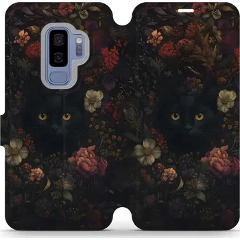 Pouzdro na mobilní telefon Flipové pouzdro Mobiwear - Samsung Galaxy S9 Plus - V161S Temné kočky (Knížkové flip pouzdro, obal, kryt na mobil Samsung Galaxy S9 Plus - V161S Temné kočky, materiál Umělá kůže + TPU - ochrana 360°, stojánek, silikonová vanička, magnetické zavírání)