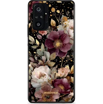 Pouzdro na mobilní telefon Lesklý kryt Mobiwear Glossy - Xiaomi Redmi Note 10 pro - G169G Zlatavé kvítky (Prémiové lesklé pouzdro, obal, kryt Mobiwear Glossy na mobil Xiaomi Redmi Note 10 pro - G169G Zlatavé kvítky, materiál Plast + TPU silikon - krytí po všech stranách,)