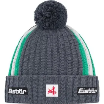 Čepice Eisbär Leizel OS Pompon MÜ SA-anthrazit-mineral green-white