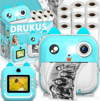 Digitální kompakt Fotoaparát Avante DRUKUŚ MINI TERMOTISKÁRNA FOTOAPARÁT + ROLE modrý