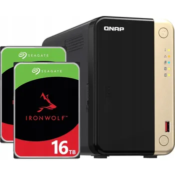 NAS server Qnap TS-264 16GB RAM 32TB HDD (2x16TB) 2.5GbE LAN