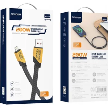 Datový kabel Kabel SENDEM USB - Apple Lightning 1 m černý