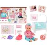 Mamido Panenka miminko s postýlkou a doplňky Baby Sweet Love MT1597