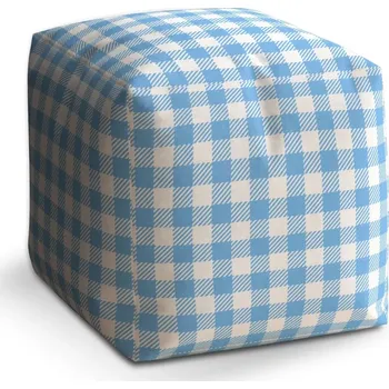 Taburet Sablio Taburet Cube Košilový vzor: 40x40x40 cm