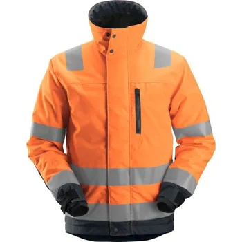 pracovní bunda Snickers Workwear | Zimní reflexní bunda AllroundWork 37.5®, třída 3 oranžová - Oranžová / oranžová