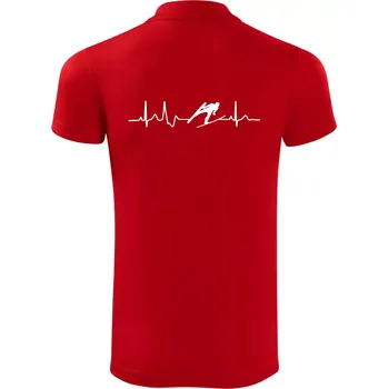 Pánská košile EKG skoky na lyžích - Polokošile Victory sportovní (dresovina) - 2XL ( Červená )