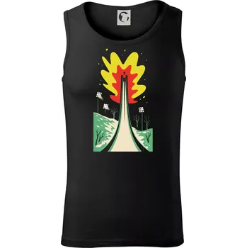 Skokanské můstky abstraktní - Tílko pánské Core - L ( Černá )