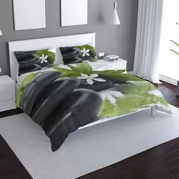 Povlečení Sablio Povlečení Květ s kameny - 140x220 / 90x70