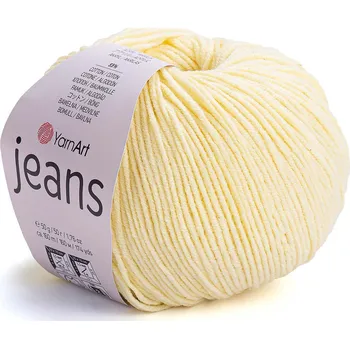 Příze Pletací příze Jeans 50 g, střední, 20 (67) žlutá nejsv.