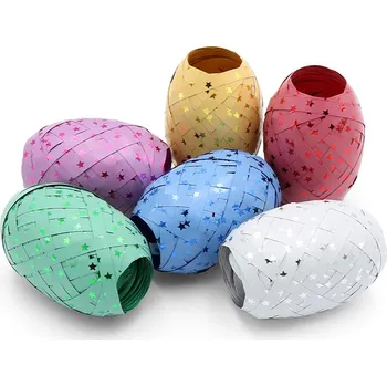 Stuha Junior Stužka 5 mm x 10 m (směs 6 pastelových barev s lesklými hvězdama)