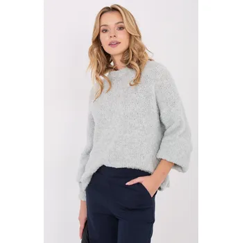 Dámský svetr FPrice Oversize svetr Dreamer šedý Velikost: UNI