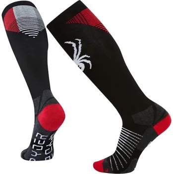 Pánské ponožky Lyžařské ponožky SPYDER Pro Merino Socks Red Černá 43-46