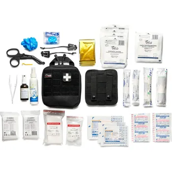 Lékárnička Black Front® Vybavená domácí lékárnička PTR Black Front®, Barva: Černá