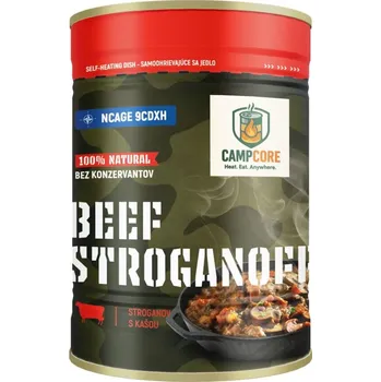 Campcore® Konzerva Beef Stroganoff / samoohřev, Barva: Vícebarevná