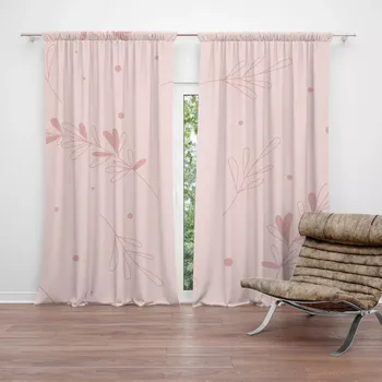 Závěs Sablio Závěs Růžové lístky: 2ks 140x250cm