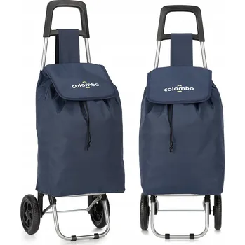 Nákupní taška Nákupní vozík COLOBO ROLLY taška 40L skládací na kolečkách NÁMOŘNICKÁ MODRÁ